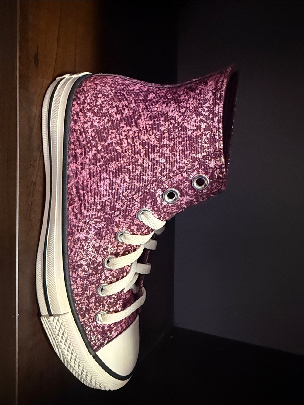 Converse High-Top Sneaker in Orchid Abyss (Dark Pink)
